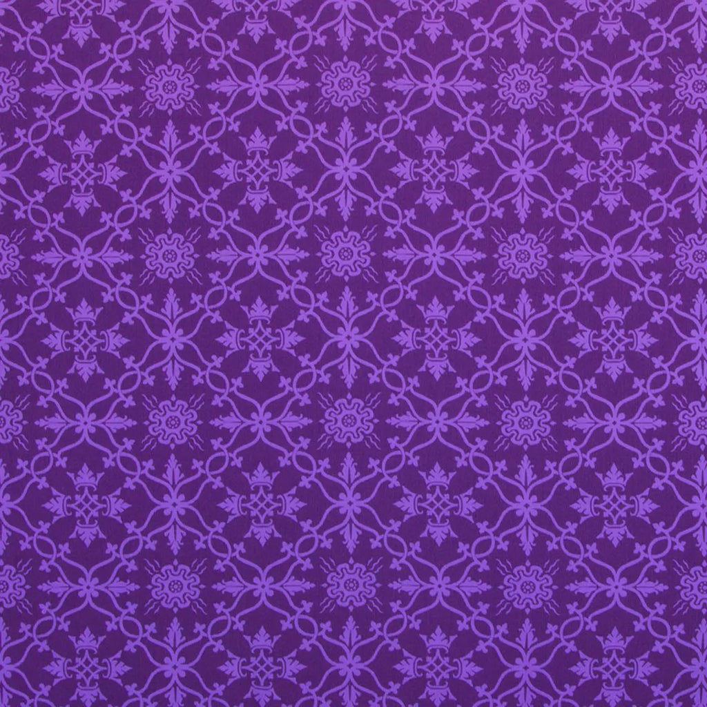 Violet Pugin Geo Cross Brocade Damask Jacquard Jacketing