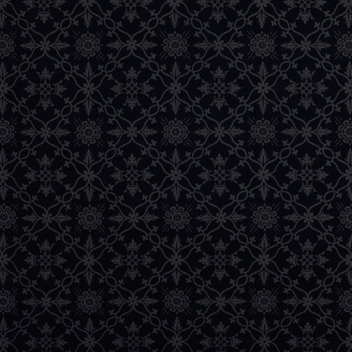 Black Pugin Geo Cross Brocade Damask Jacquard Jacketing
