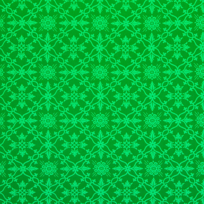 Green Pugin Geo Cross Brocade Damask Jacquard Jacketing