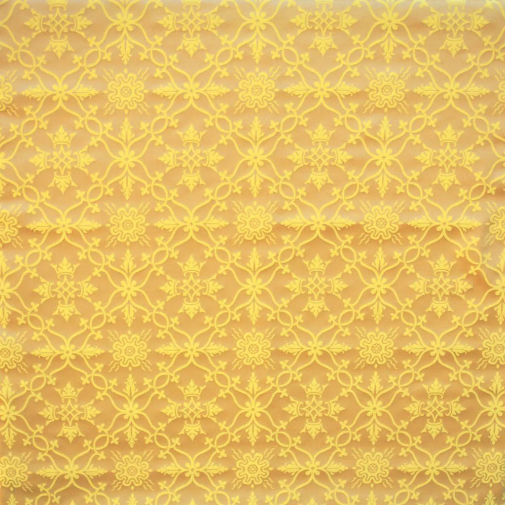 Gold Pugin Geo Cross Brocade Damask Jacquard Jacketing