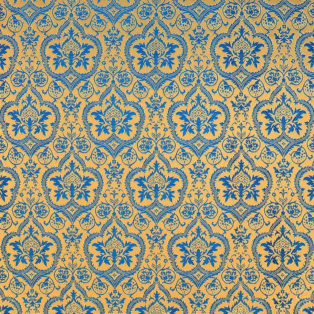 Blue and Gold 15th Century Florentine Design Brocade Jacketing