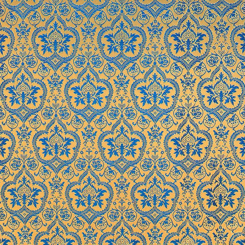 Blue and Gold 15th Century Florentine Design Brocade Jacketing