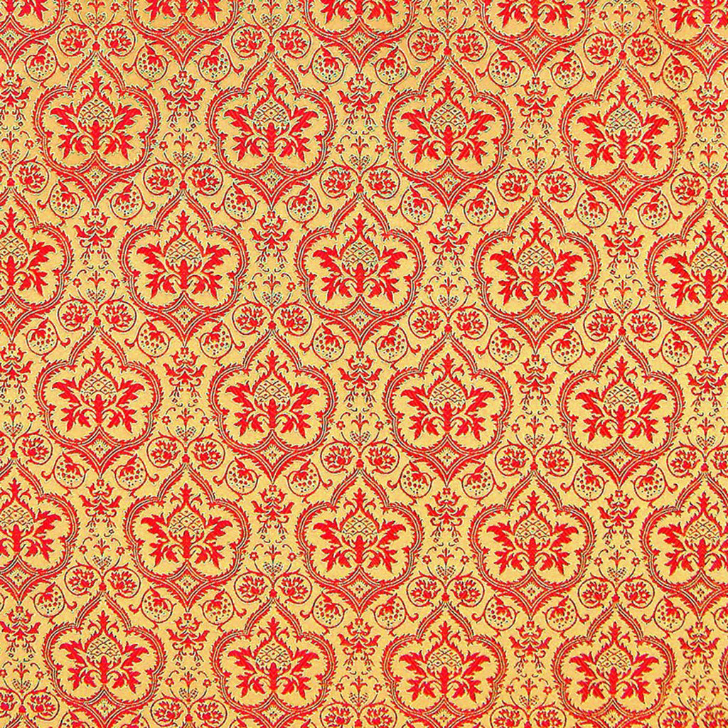 Red and Gold 15th Century Florentine Design Brocade Jacketing