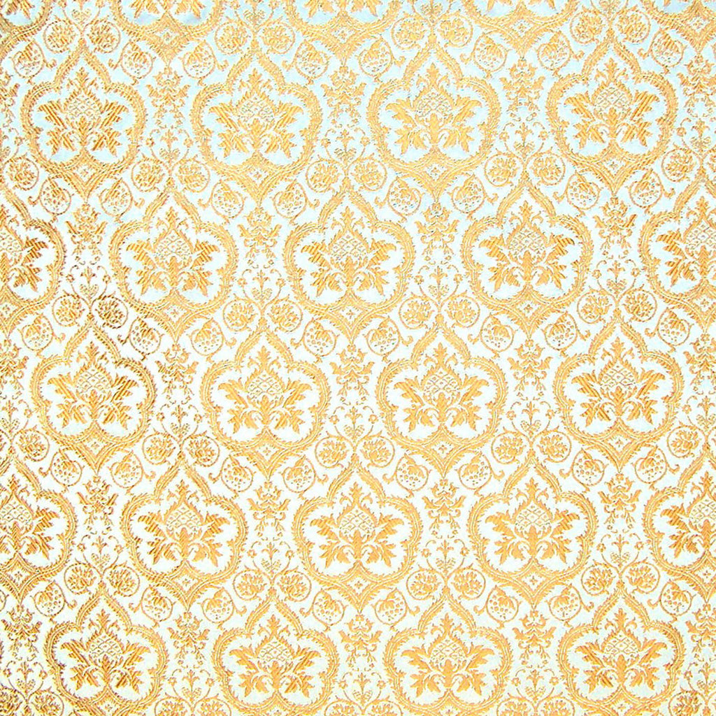 White and Gold 15th Century Florentine Design Brocade Jacketing