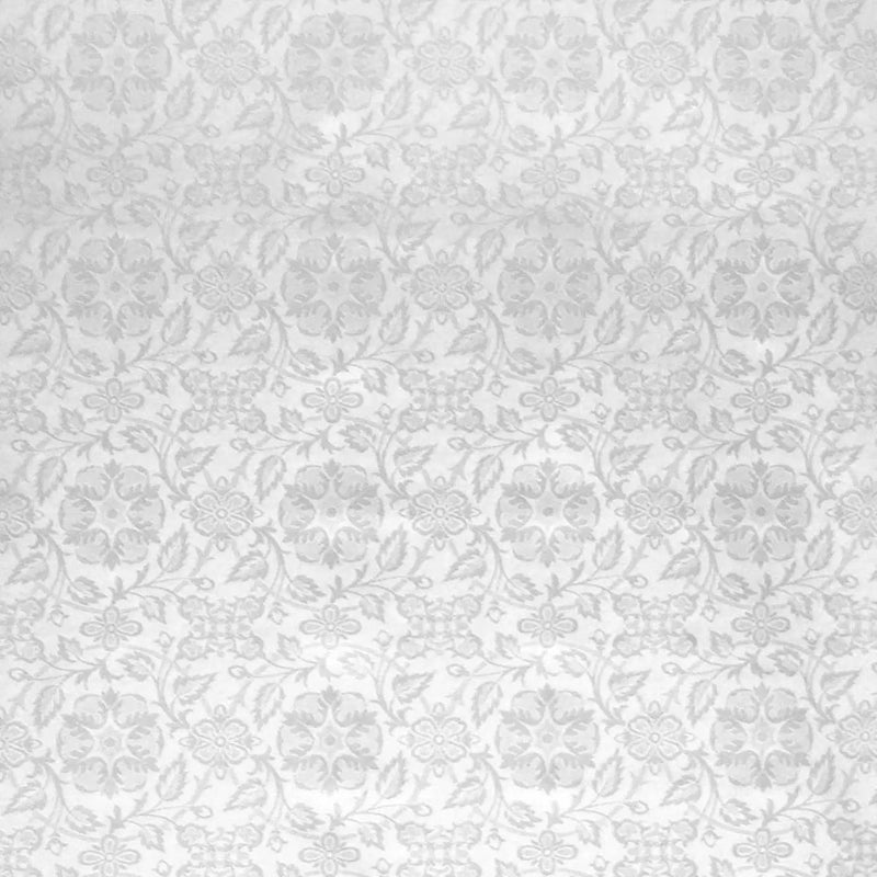 White Victorian English Rose Brocade Damask Jacquard Jacketing