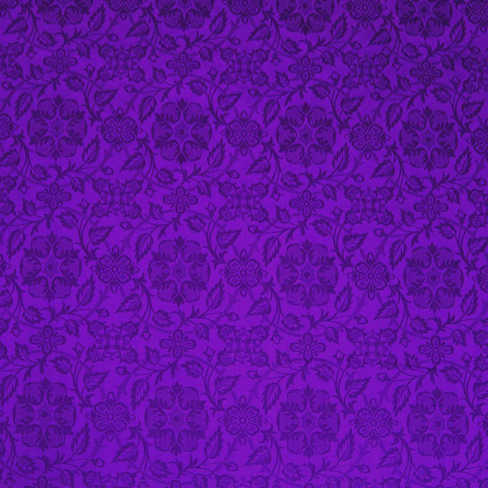 Violet Victorian English Rose Brocade Damask Jacquard Jacketing