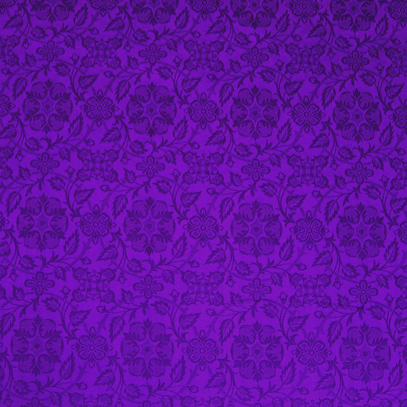 Violet Victorian English Rose Brocade Damask Jacquard Jacketing