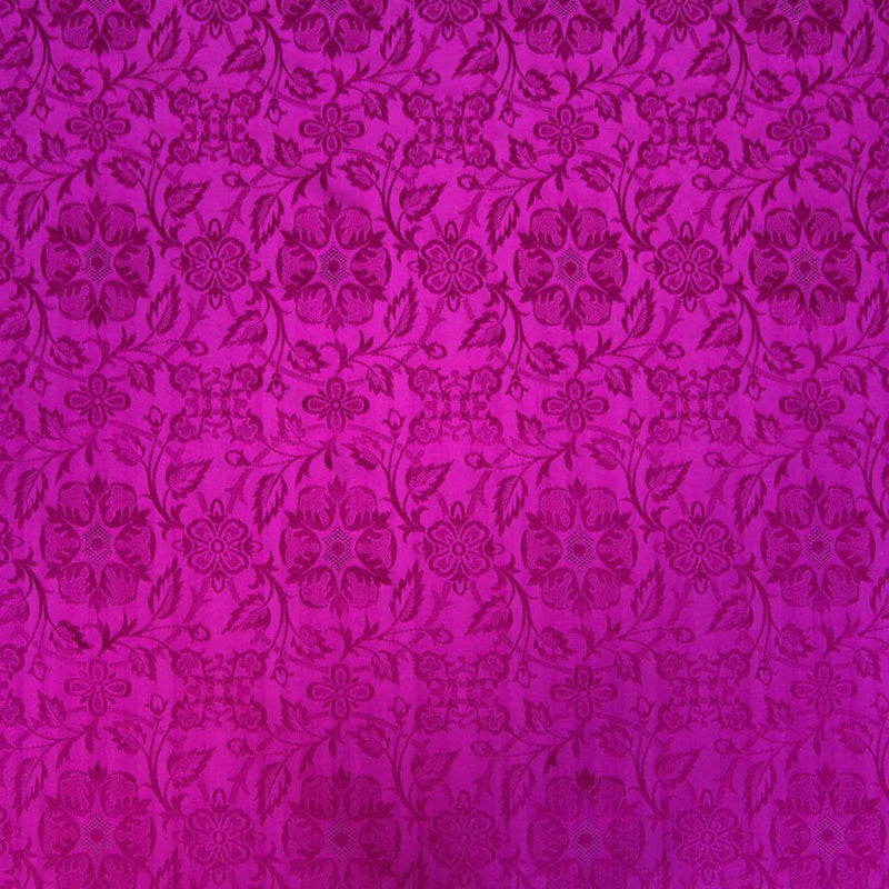 Pink Victorian English Rose Brocade Damask Jacquard Jacketing