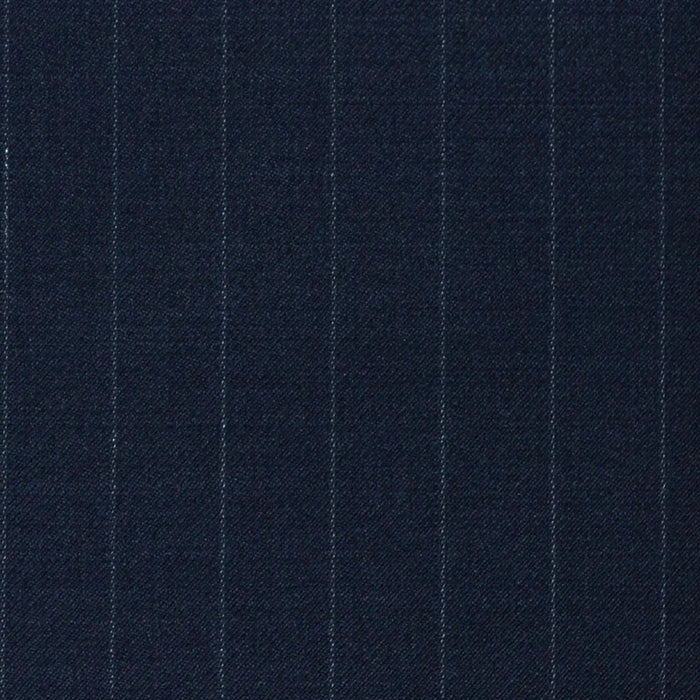 Navy Blue Chalkstripe Super 120's All Wool Suiting