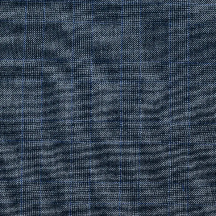 Medium Grey Glen Check Super 120's All Wool Suiting
