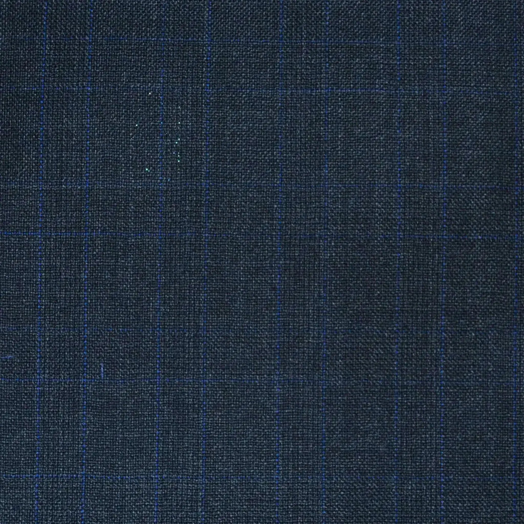 Dark Grey Glen Check Super 120's All Wool Suiting