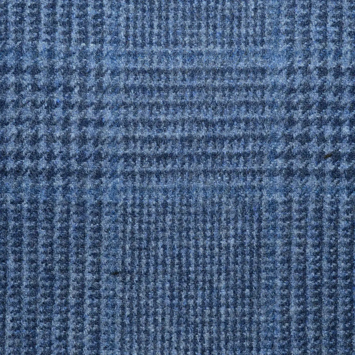 Blue/Grey Glen Check Lambswool & Cashmere Jacketing Yorkshire Fabric