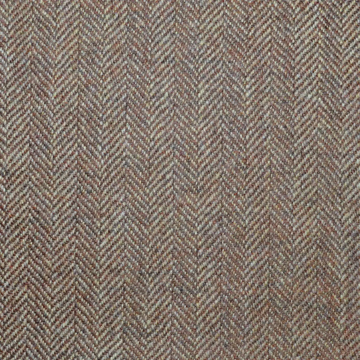 Camel and Brown Herringbone Lambswool & Cashmere Jacketing Yorkshire Fabric