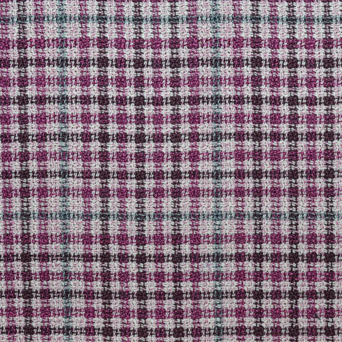 Pale Pink Gun Club with Grey Windowpane 1 3/4 x 2 1/8 Inch Lightweight MESH Jacketings by Holland and Sherry Yorkshire Fabric