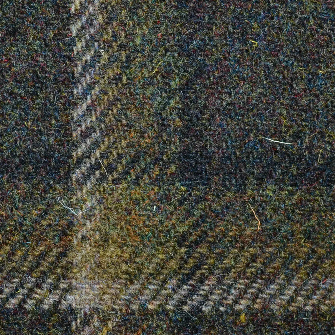Tweed Window Check Pattern Green Block Check with Ombre Windowpane Check All Wool Harris Tweed ...