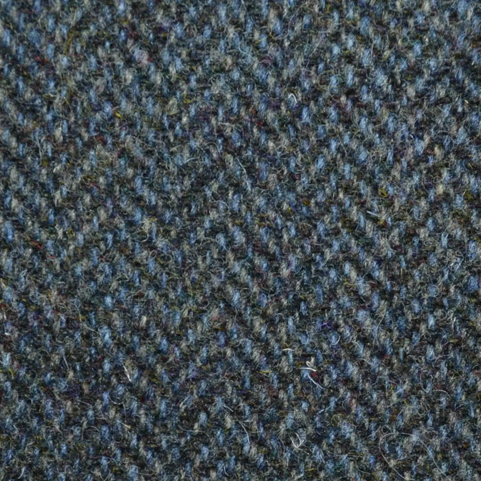 Grey/Blue Herringbone All Wool Harris Tweed Yorkshire Fabric