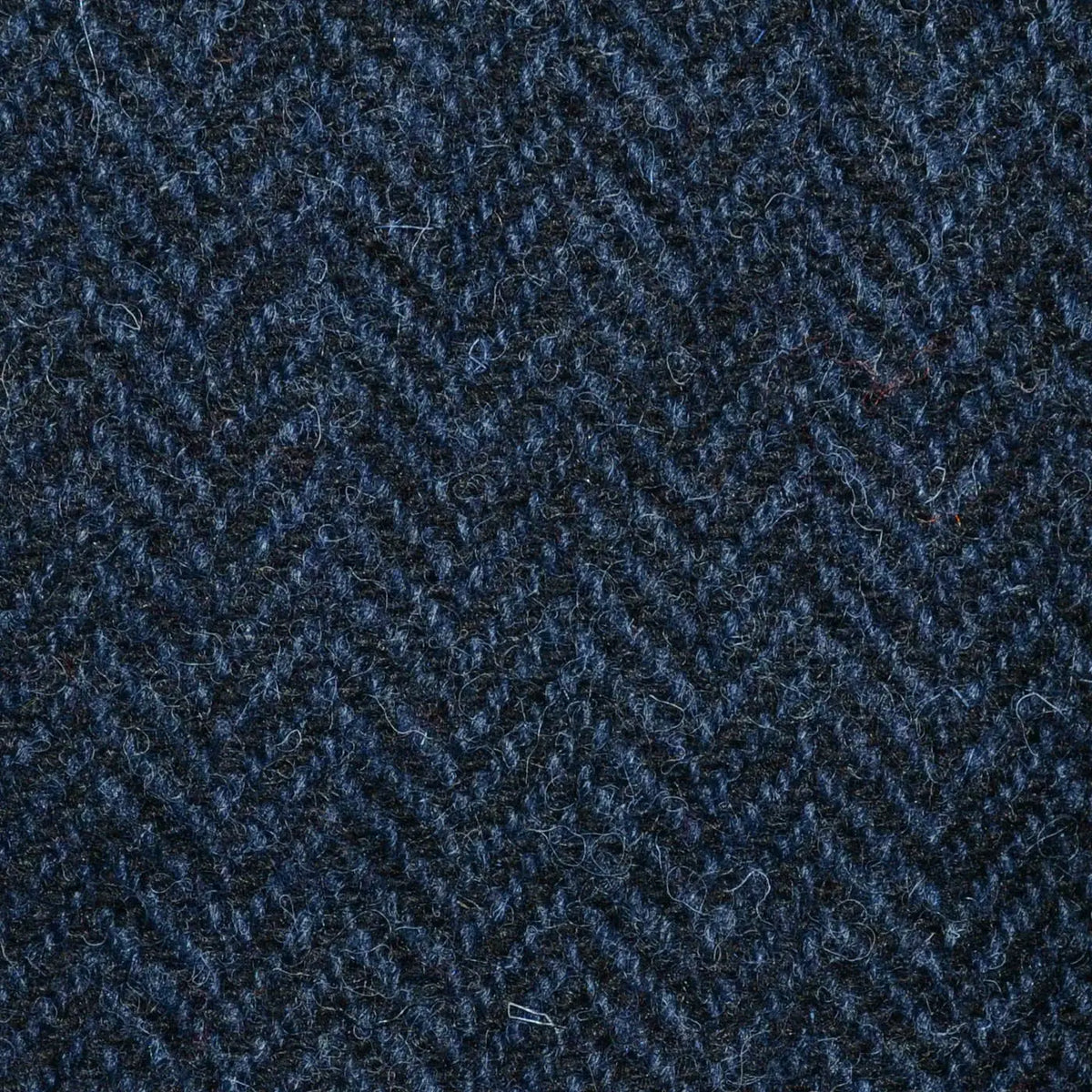 Navy Herringbone All Wool Harris Tweed Yorkshire Fabric