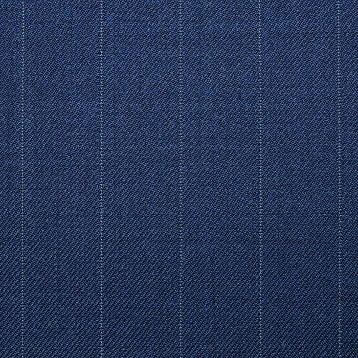 Dark Navy Blue Lace Line Stripe Super 100's All Wool Worsted Suiting By Holland & Sherry Yorkshire Fabric