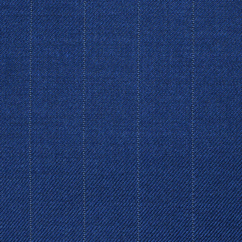 French Navy Blue Lace Line Stripe Super 100's All Wool Worsted Suiting By Holland & Sherry Yorkshire Fabric