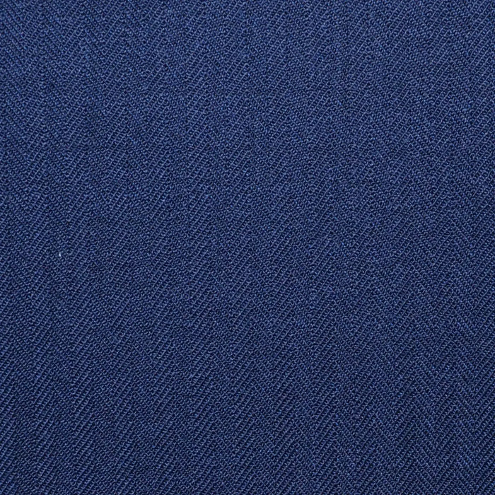 Navy Blue Herringbone Super 100's All Wool Worsted Suiting By Holland & Sherry Yorkshire Fabric