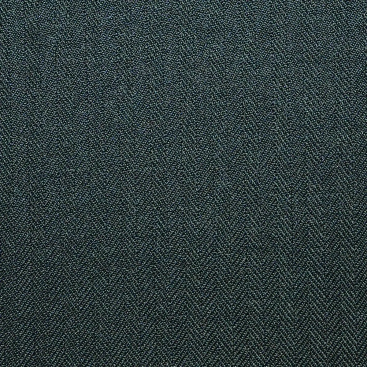 Forest Green Herringbone Super 100's All Wool Worsted Suiting By Holland & Sherry Yorkshire Fabric