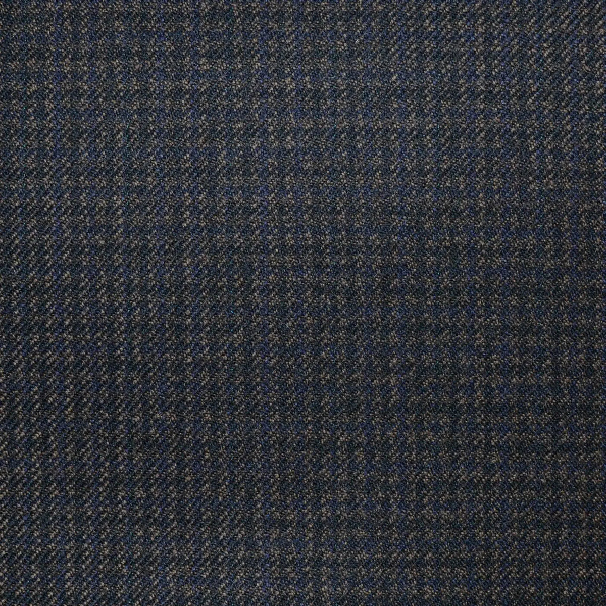 Dark Brown Dogtooth All Wool Vintage Twist Suiting - Yorkshire Fabric
