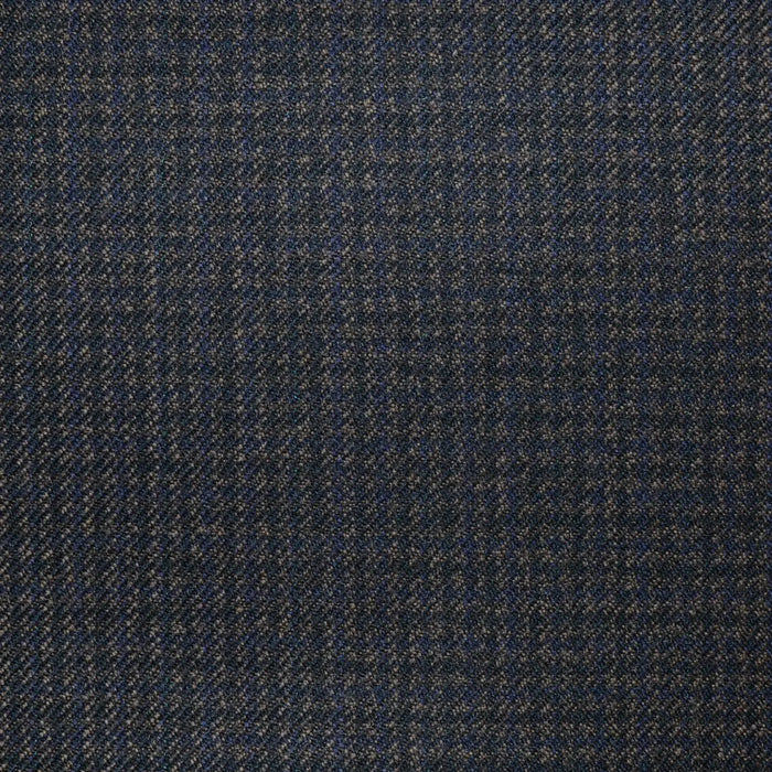 Dark Brown Dogtooth All Wool Vintage Twist Suiting - Yorkshire Fabric