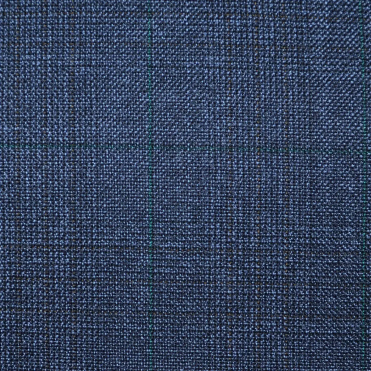 Medium Blue Glen All Wool Vintage Twist Suiting - Yorkshire Fabric