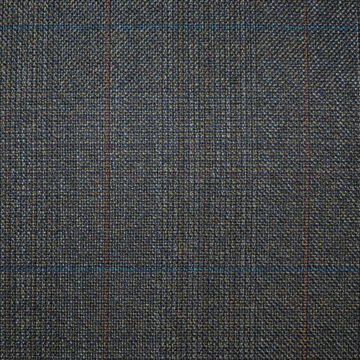 Dark Brown Glen Check All Wool Vintage Twist Suiting - Yorkshire 