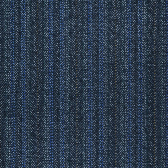 Blue/Grey with Blue Stripe All Wool Vintage Twist Suiting - Yorkshire 