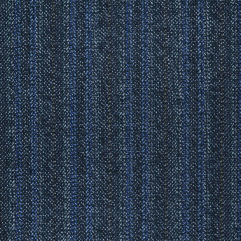 Blue/Grey with Blue Stripe All Wool Vintage Twist Suiting - Yorkshire 