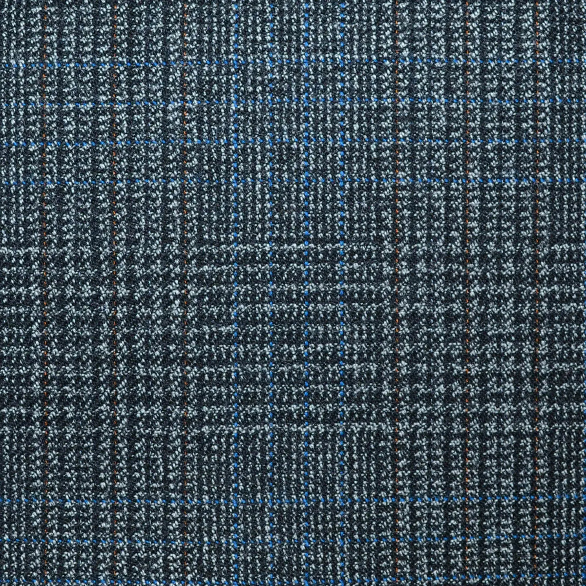 Medium Grey Glen Check All Wool Vintage Twist Suiting Yorkshire Fabric