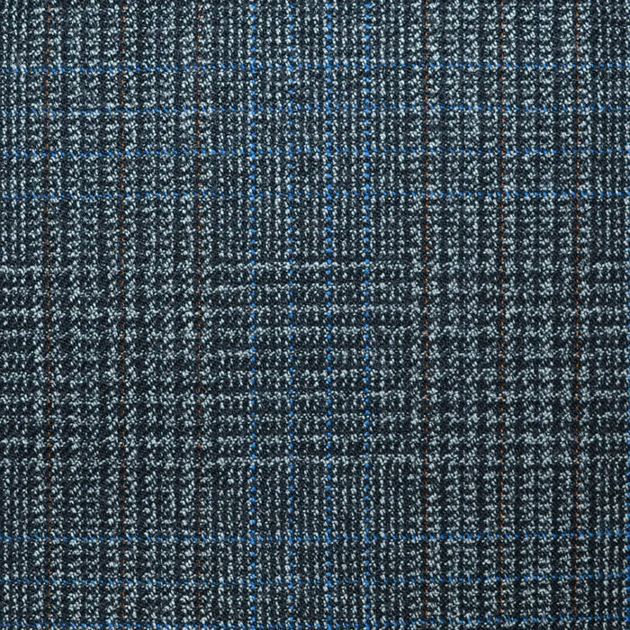 Medium Grey Glen Check All Wool Vintage Twist Suiting Yorkshire Fabric