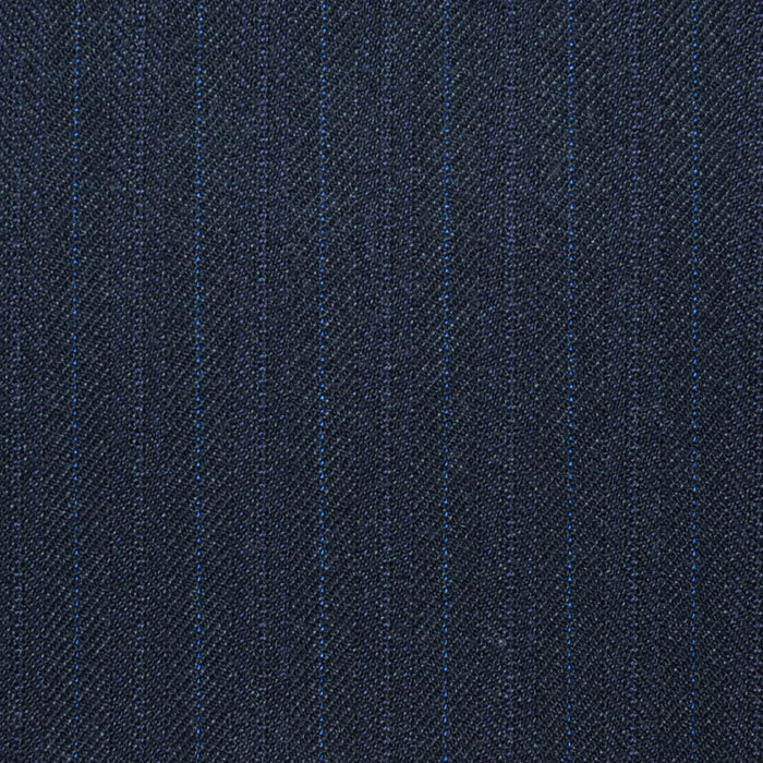 Black Classic Stripe All Wool Vintage Twist Suiting Yorkshire Fabric