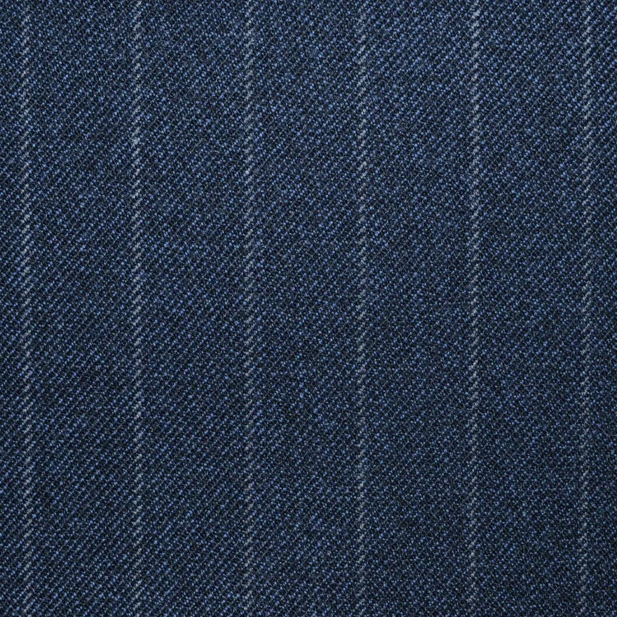 Medium Blue London Stripe All Wool Vintage Twist Suiting Yorkshire Fabric