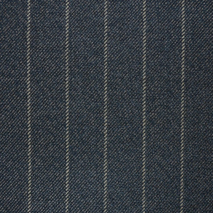 Dark Brown London Stripe All Wool Vintage Twist Suiting Yorkshire Fabric