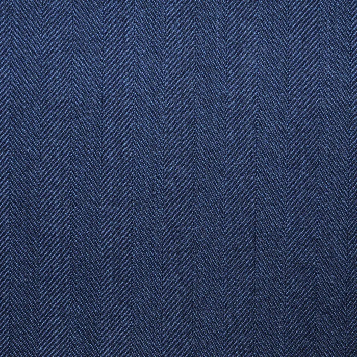 Navy Blue Herringbone All Wool Vintage Twist Suiting Yorkshire Fabric