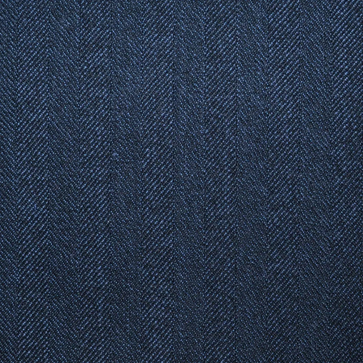 Midnight Blue Herringbone All Wool Vintage Twist Suiting Yorkshire Fabric