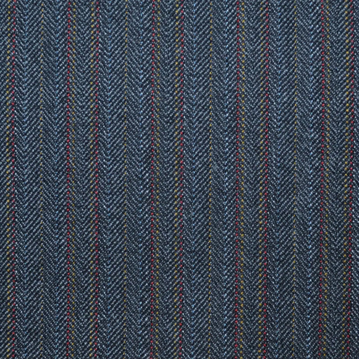 Dark Grey/Brown Multi stripe All Wool Vintage Twist Suiting Yorkshire Fabric