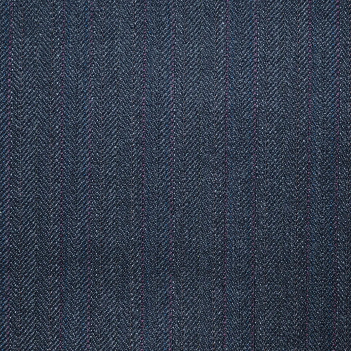 Charcoal Grey Multi Stripe All Wool Vintage Twist Suiting Yorkshire Fabric