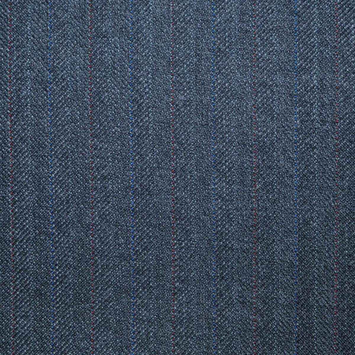 Dark Grey Subtle Herringbone Stripe All Wool Vintage Twist Suiting Yorkshire Fabric