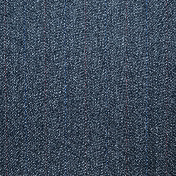 Dark Grey Subtle Herringbone Stripe All Wool Vintage Twist Suiting Yorkshire Fabric