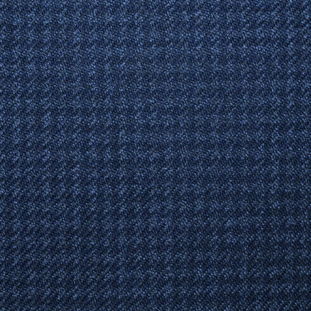 Navy Blue/Black Dogtooth All Wool Vintage Twist Suiting Yorkshire Fabric