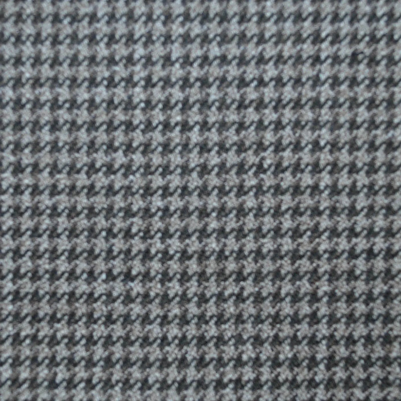 Brown/Dark Brown Dogtooth All Wool Vintage Twist Suiting Yorkshire Fabric