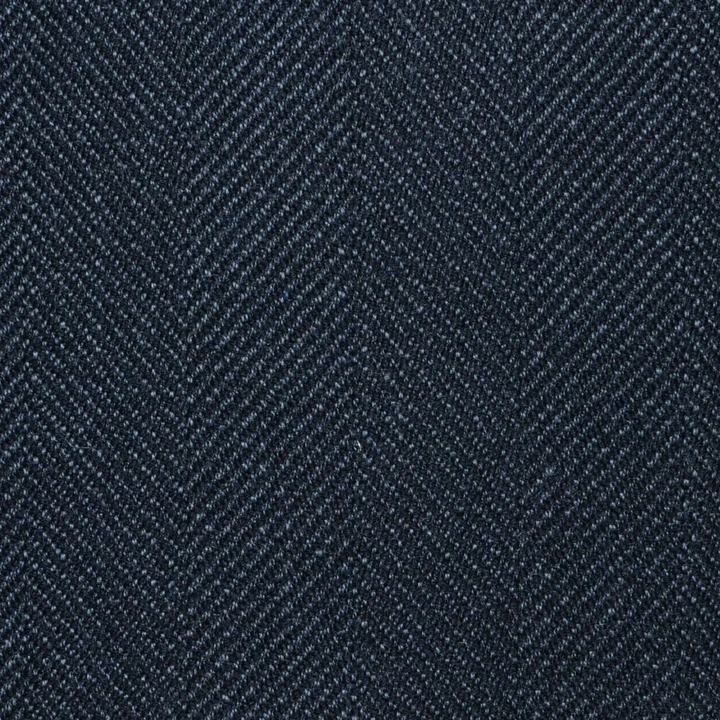 Charcoal Grey Wide Herringbone All Wool Vintage Twist Suiting Yorkshire Fabric