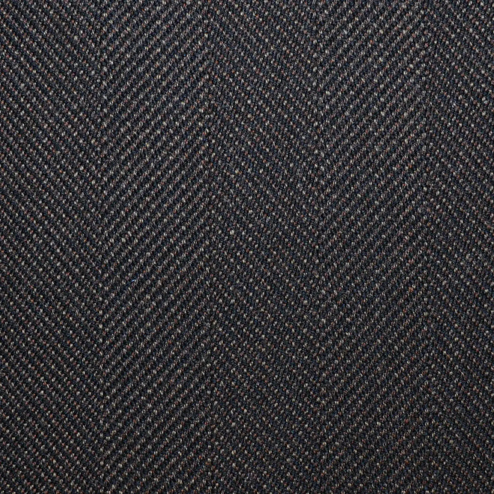 Dark Brown Wide Herringbone All Wool Vintage Twist Suiting Yorkshire Fabric