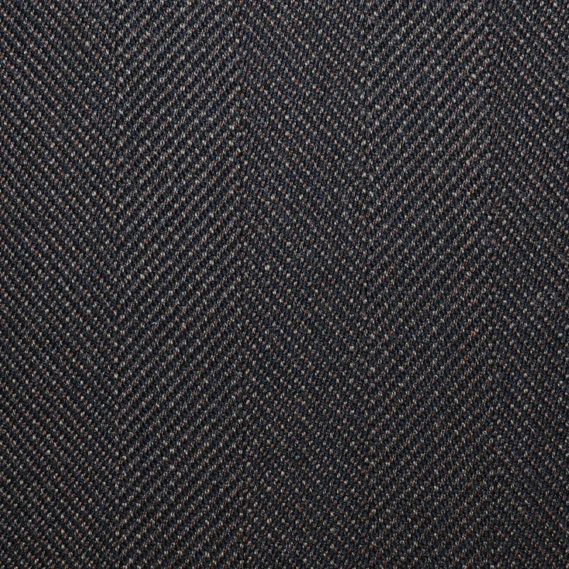 Dark Brown Wide Herringbone All Wool Vintage Twist Suiting Yorkshire Fabric