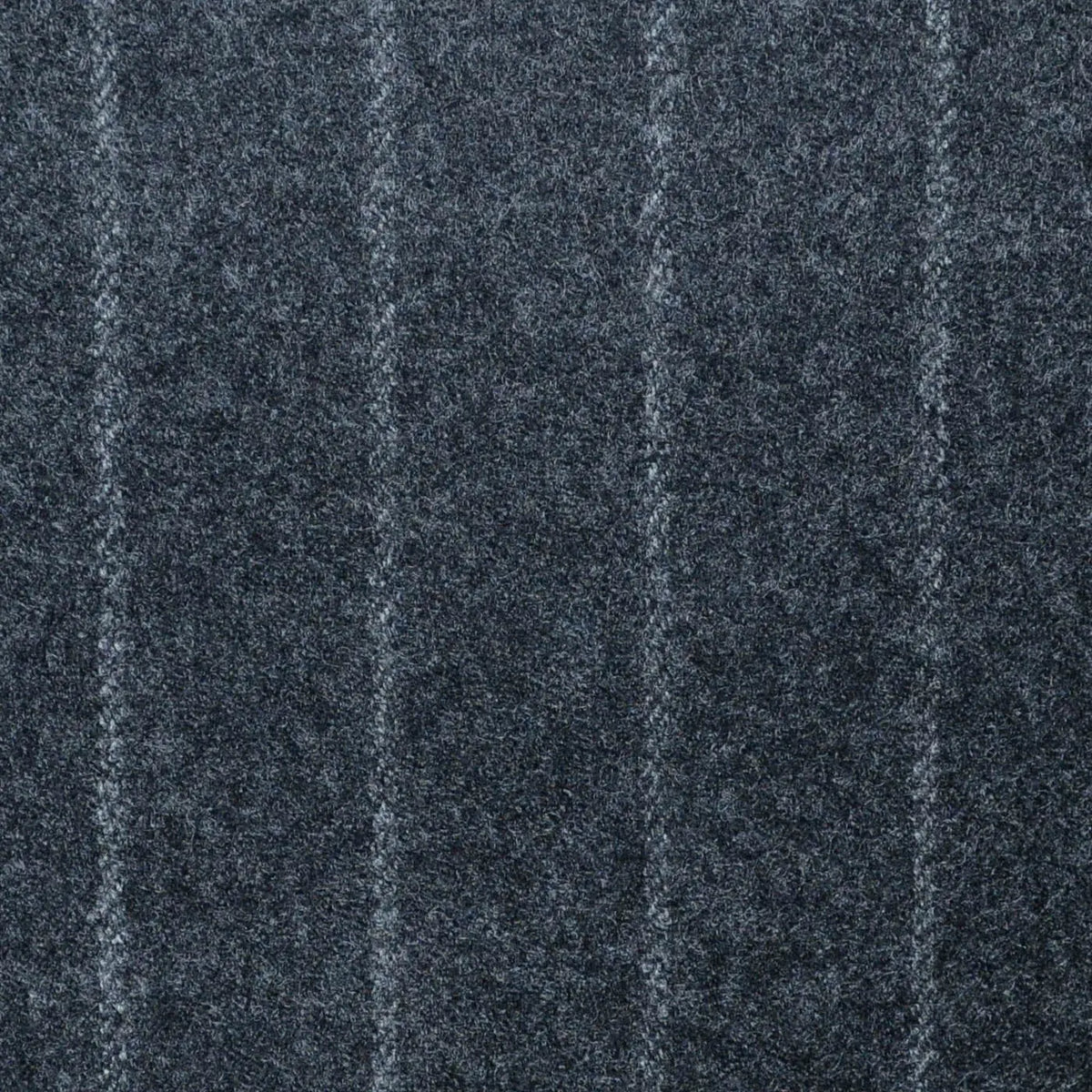 Dark Grey Wide Chalk Stripe Super 120's All Wool Flannel Suiting Yorkshire Fabric