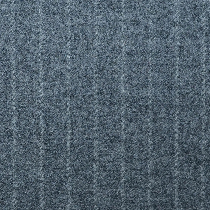 Medium Grey Narrow Chalk Stripe Super 120's All Wool Flannel Suiting Yorkshire Fabric