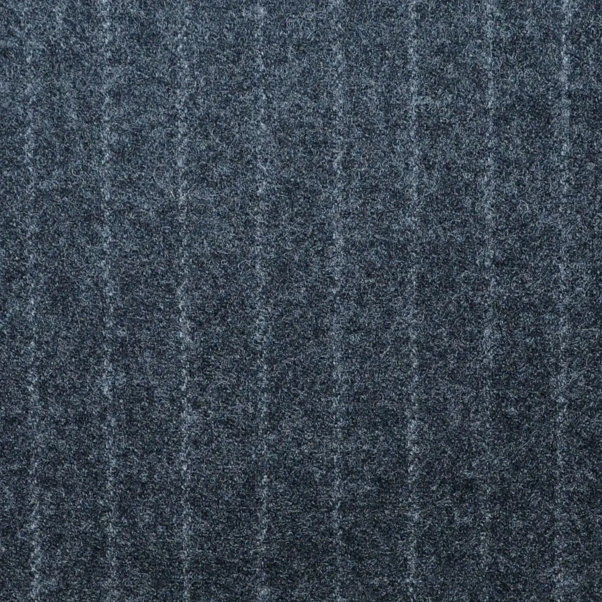 Dark Grey Narrow Chalk Stripe Super 120's All Wool Flannel Suiting Yorkshire Fabric
